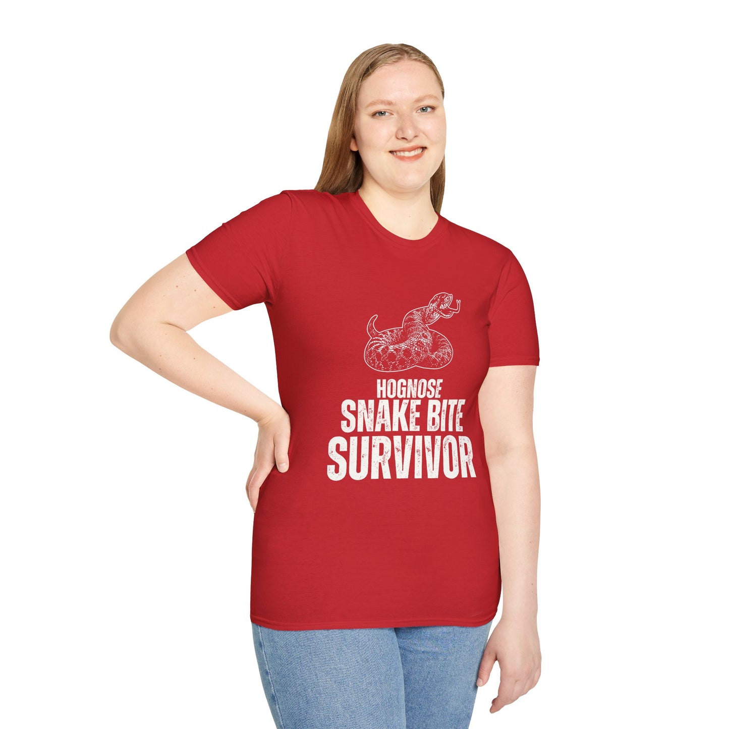 "Hognose Snake Bite Survivor" Unisex Softstyle T-Shirt