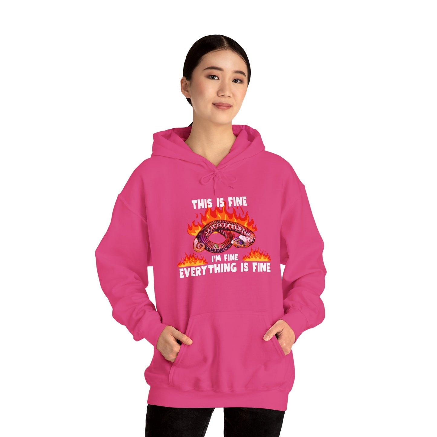 "This is Fine" Unisex Heavy Blend™ Hooded Sweatshirt