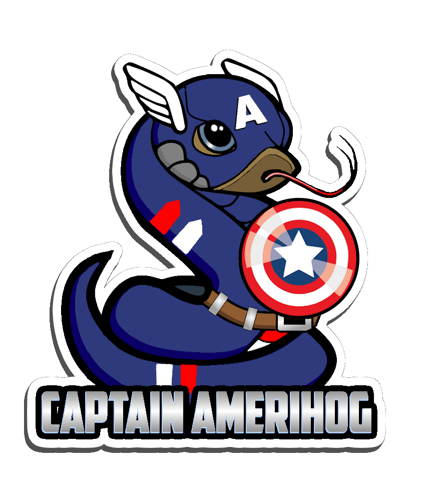 Captain Amerihog Sticker