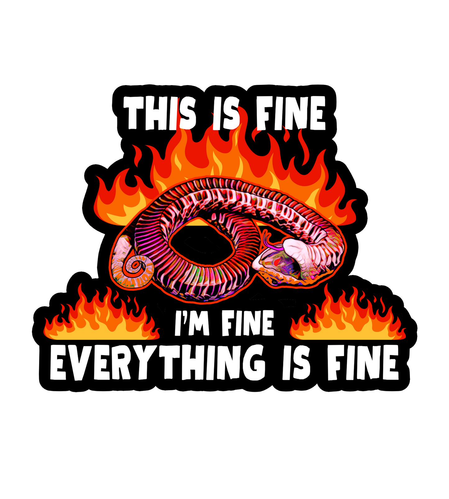 "This is Fine" Hognose Sticker
