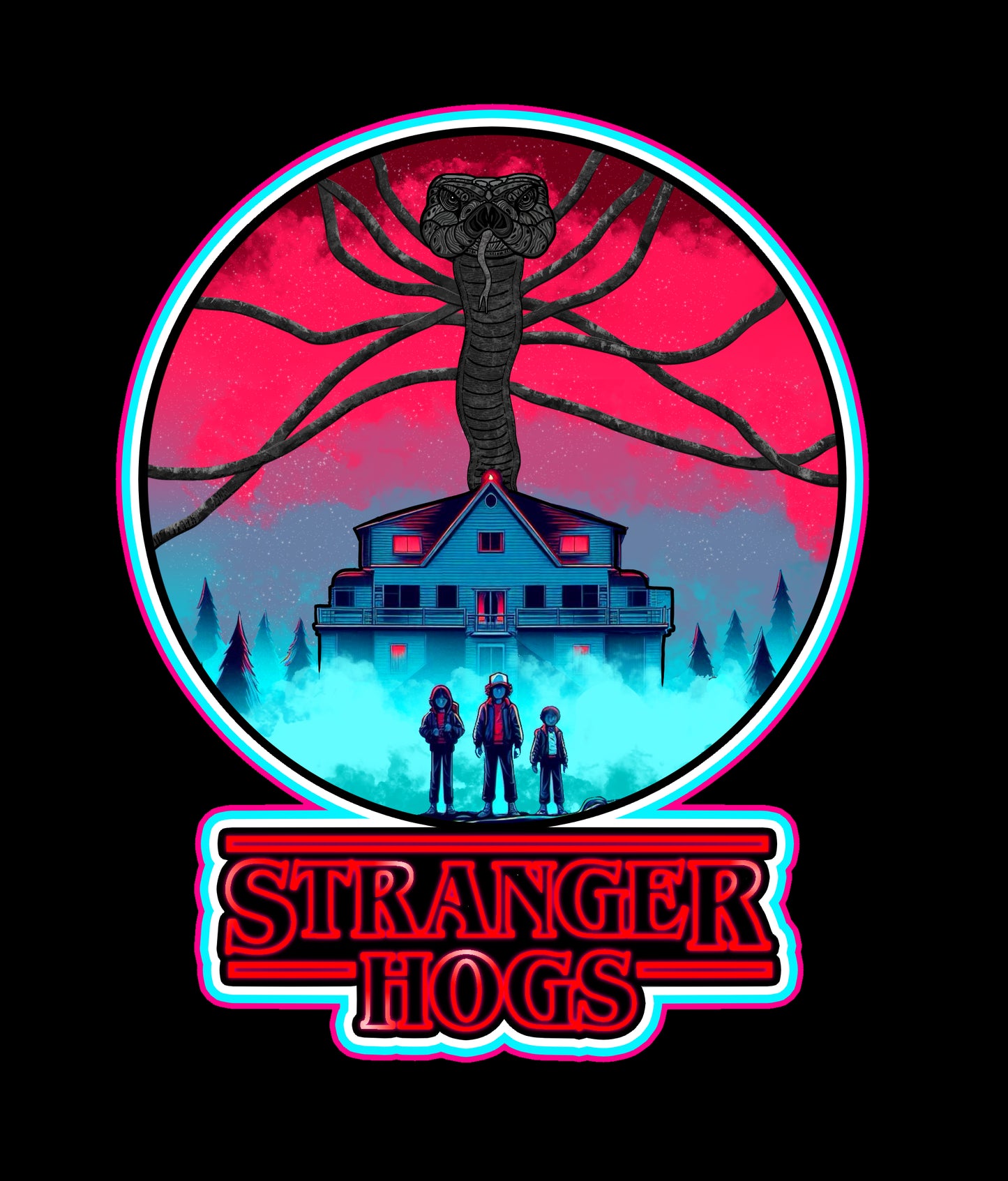 Stranger Hogs "Vecna" Large Sticker