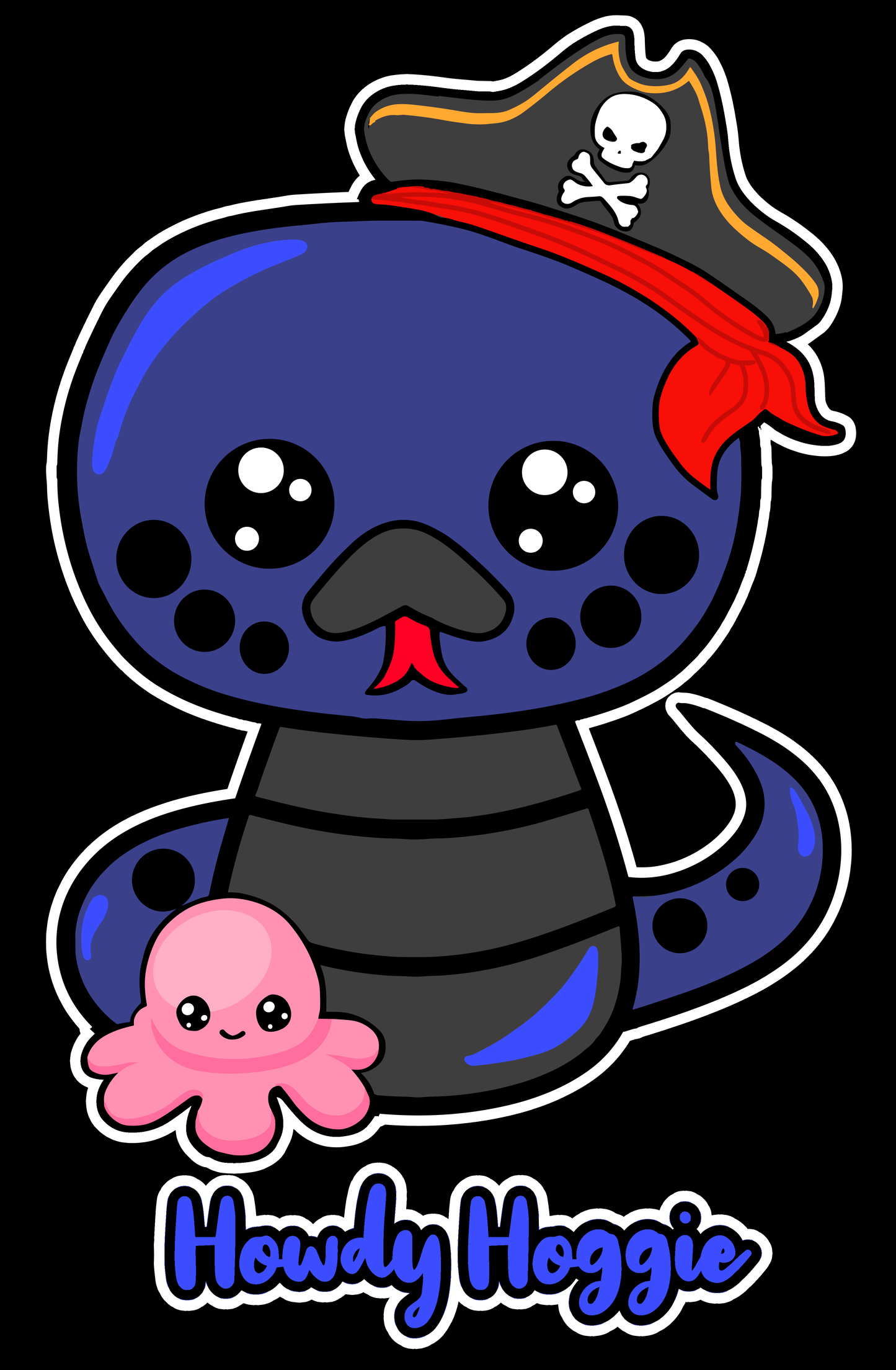 Stormcloud Howdy Hoggie Sticker