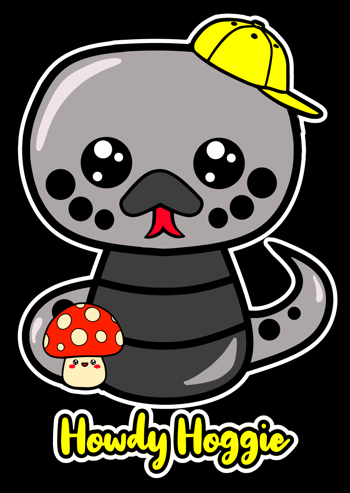 Axanthic Howdy Hoggie Sticker