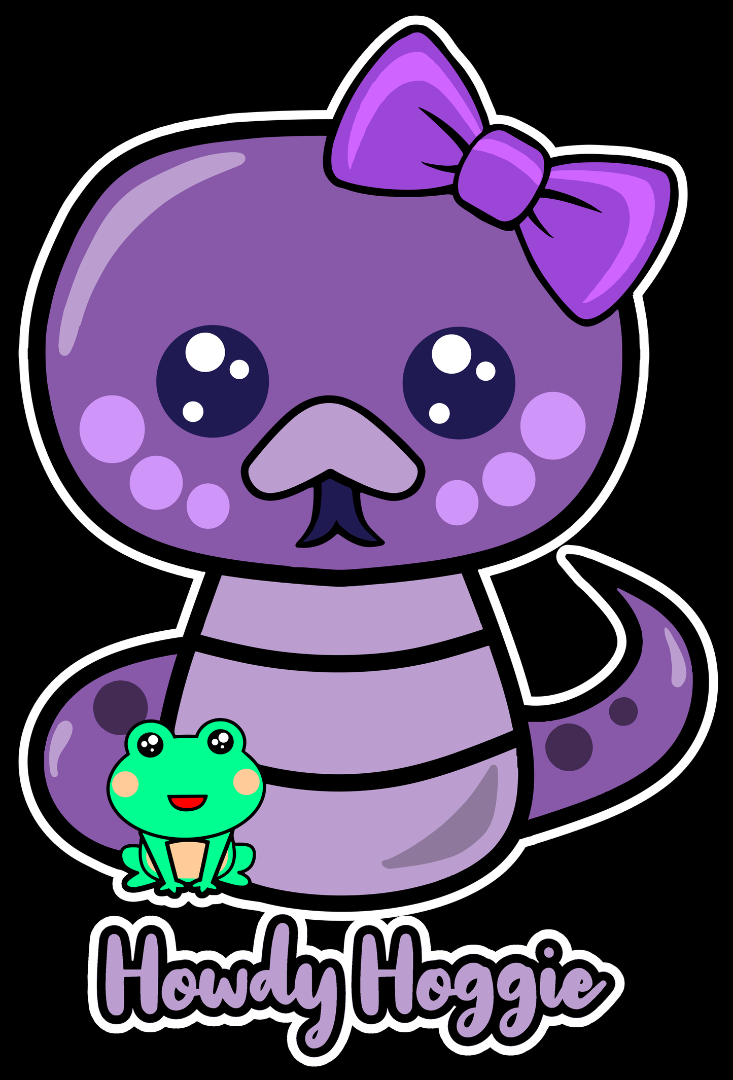 Lavender Howdy Hoggie Sticker