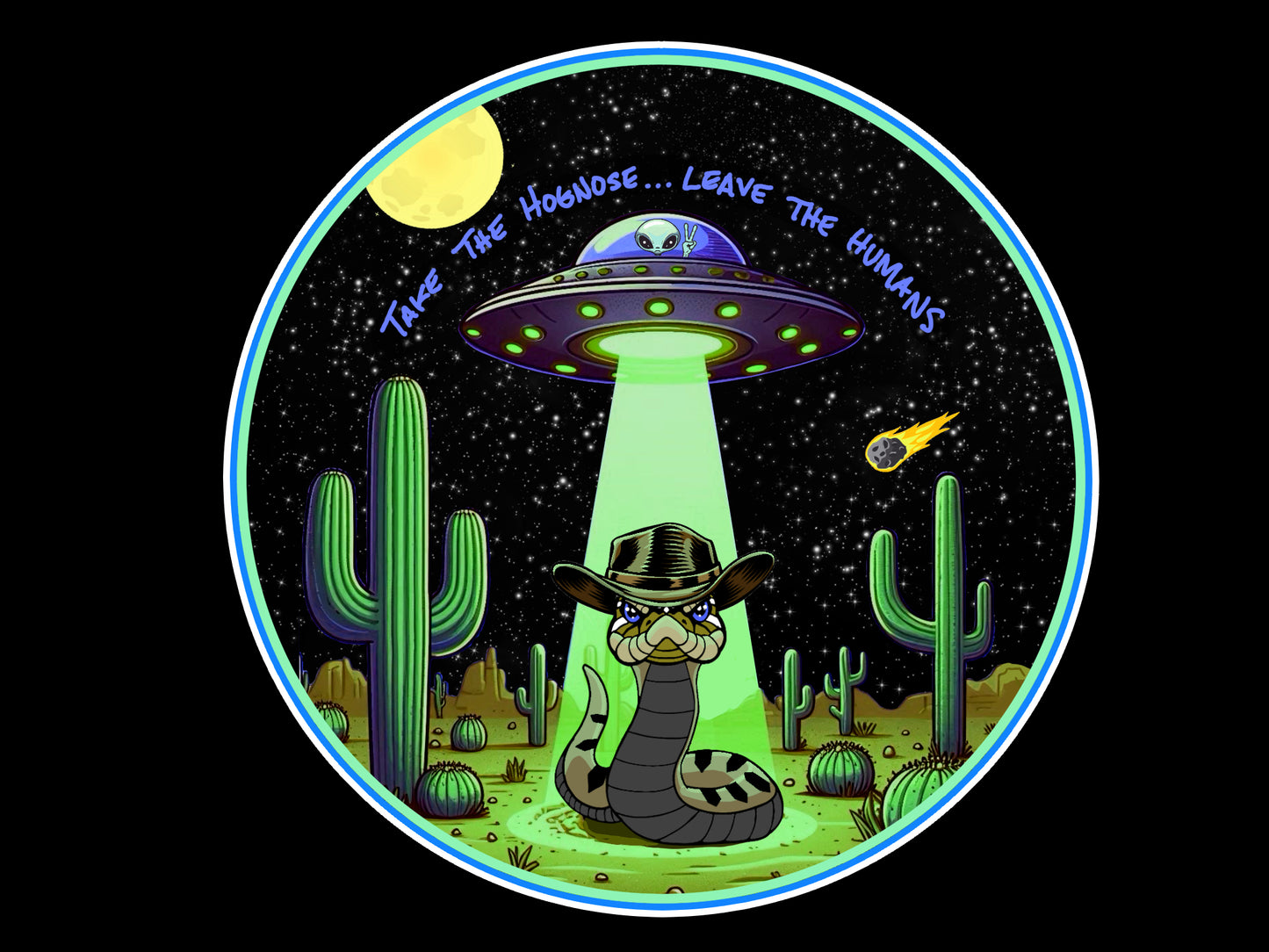 UFO Western Hognose Large Sticker