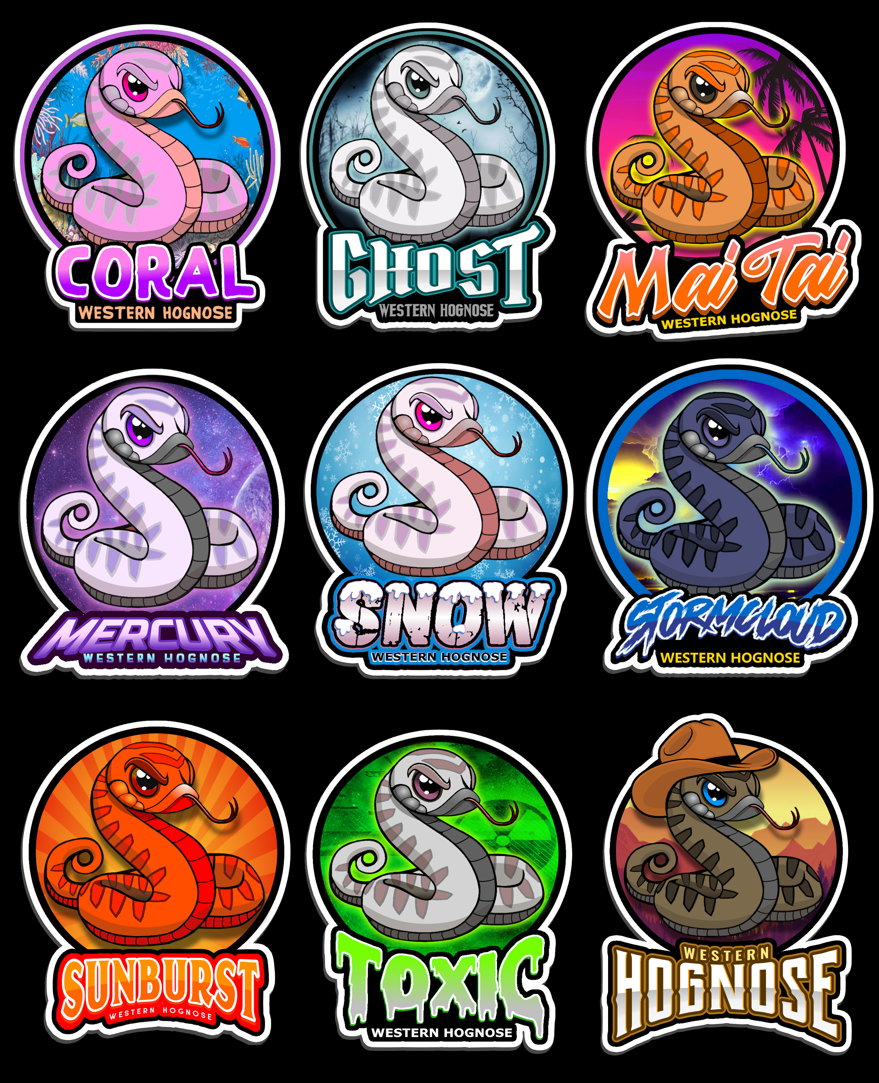 Morphs Sticker Set – Hognose Hub