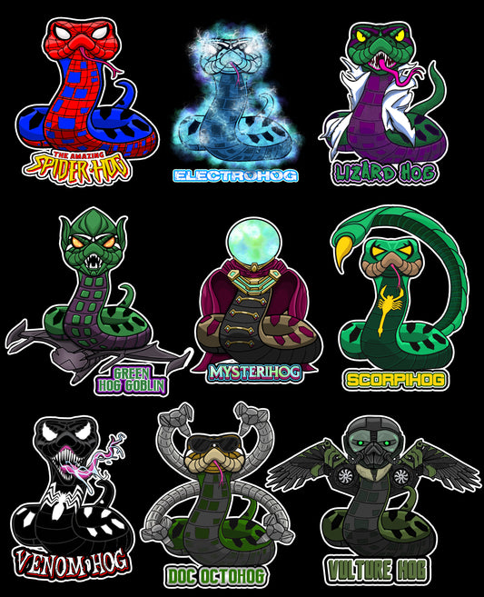 Spider-hogs Villains Sticker Set