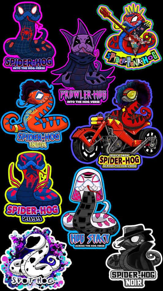 Spider-Hogs  Sticker Set